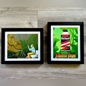 Custom Jurassic Park Framed Art